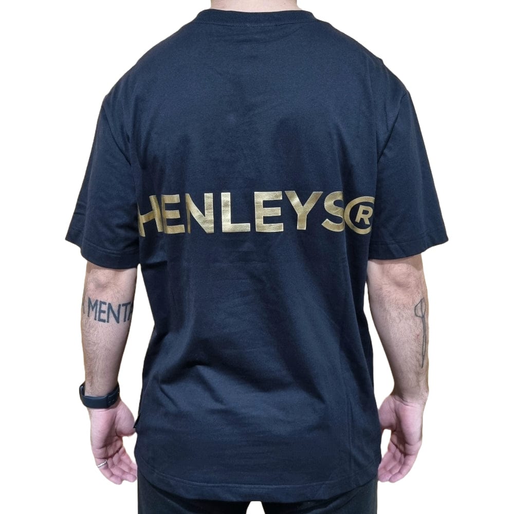 Henleys Classic Logo Tee - Black / Gold