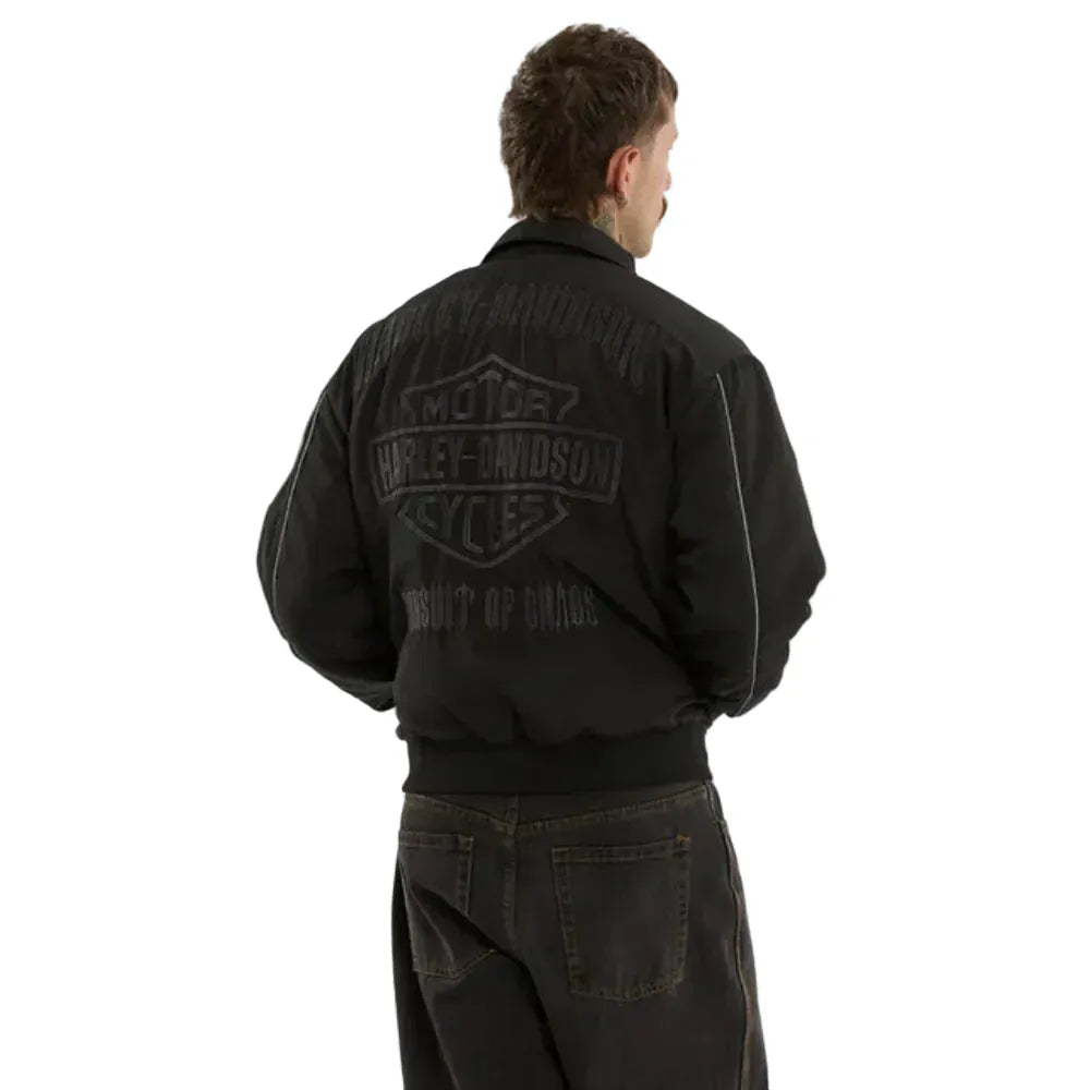 KSCY X Harley Davidson Drill Bomber Jacket - Anthracite Black
