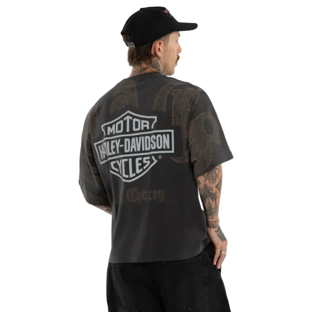 KSCY X Harley Davidson Exhaust Batwing Tee - Pigment Black