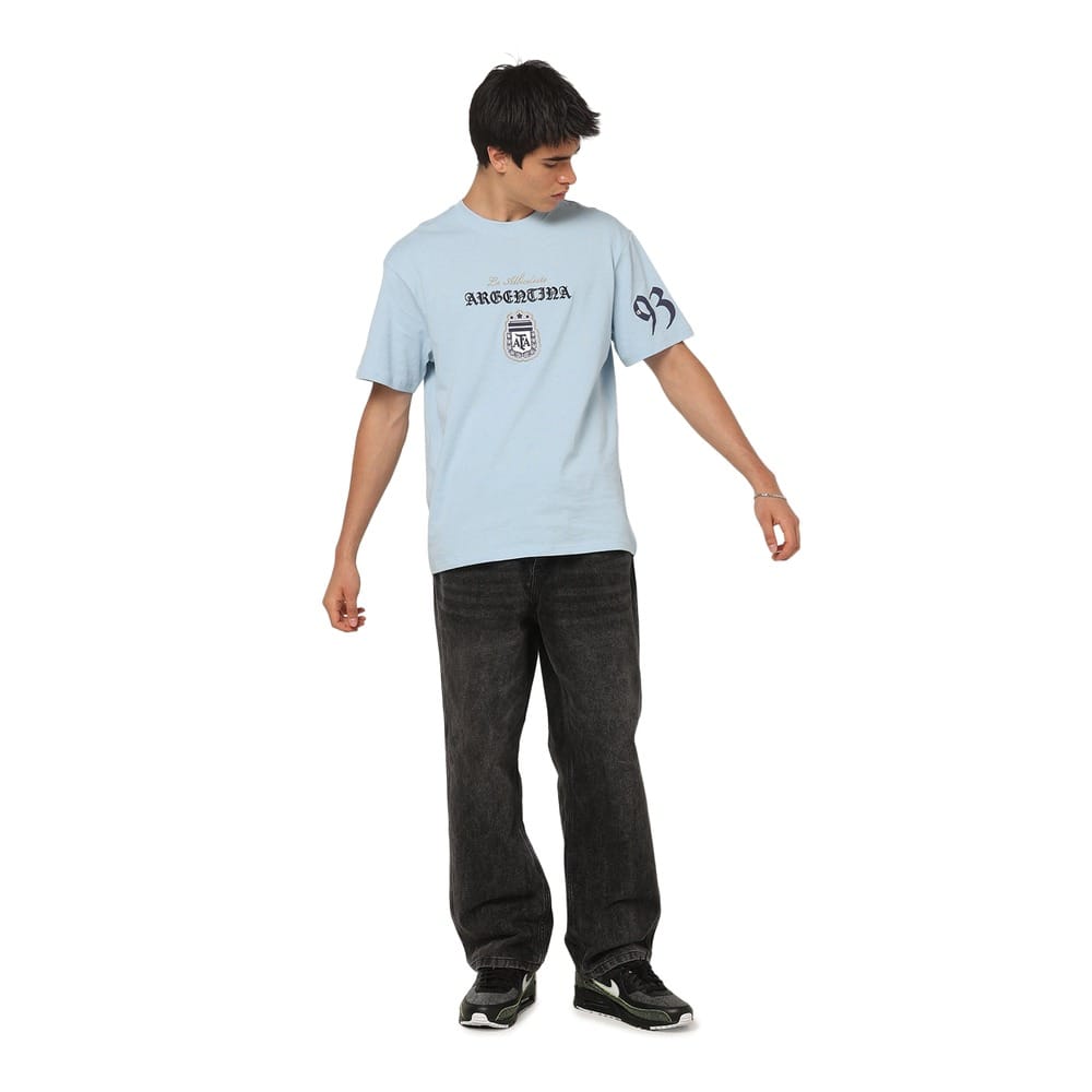 Majestic Athletic Argentina Halftone Crest Tee - Argentina Blue