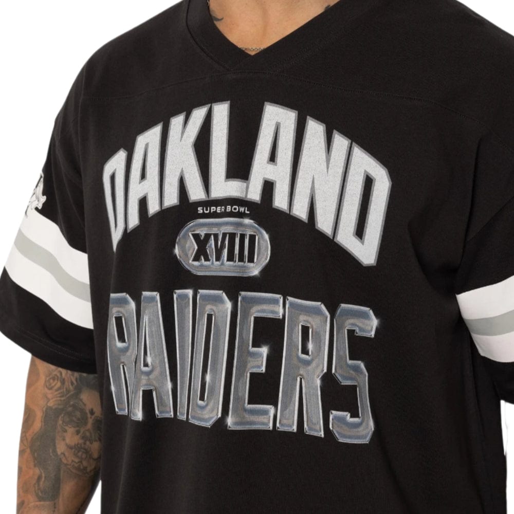 Mitchell & Ness Las Vegas Raiders XVIII Boxy Tee - Faded Black