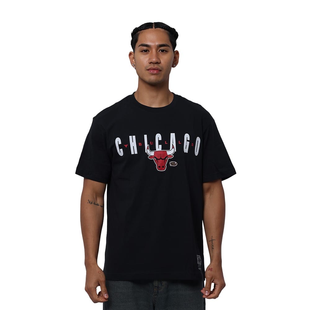 Mitchell & Ness Bulls Letter Tee Chicago Bulls - Black