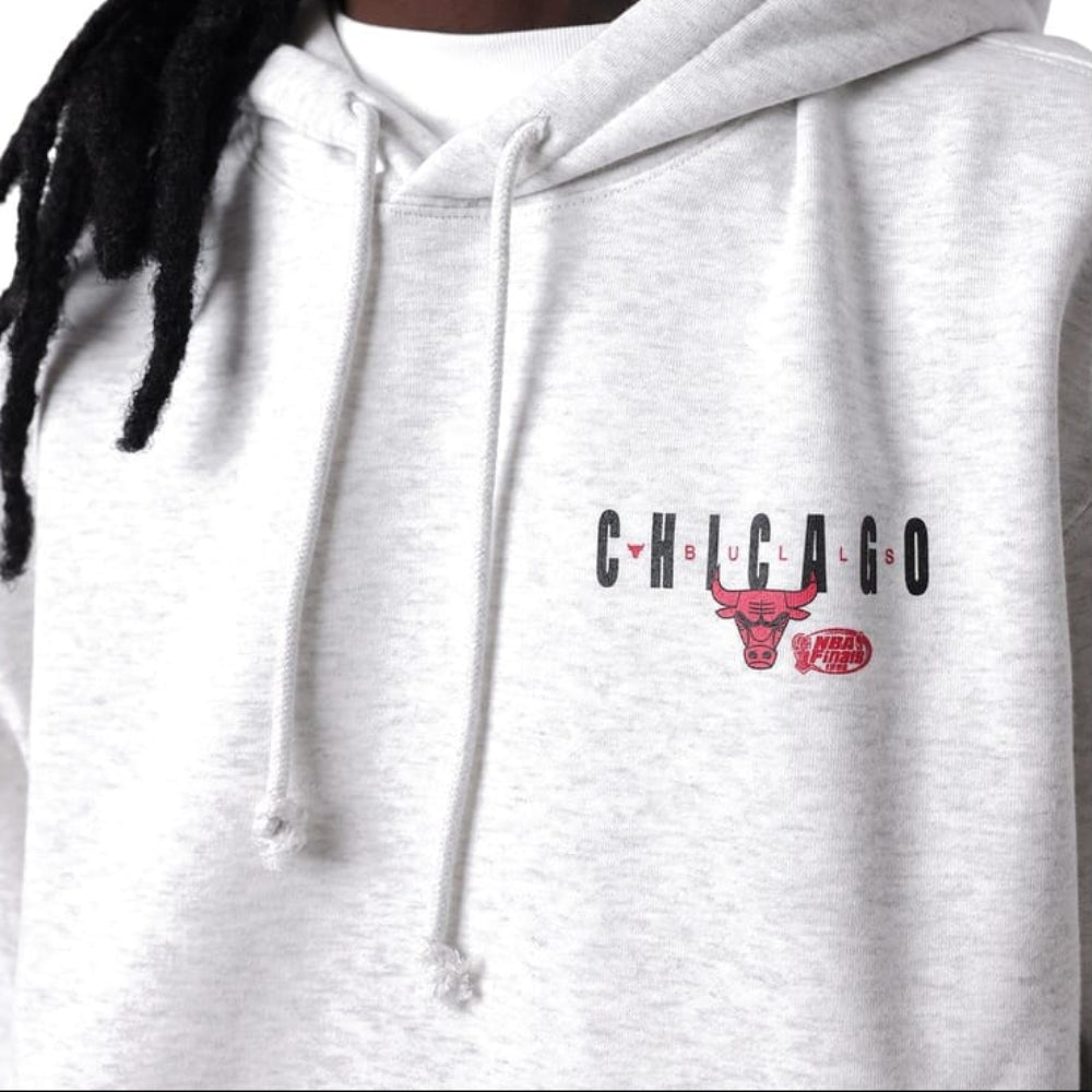 Mitchell & Ness Chicago Bulls 6 Time Hoodie - Silver Marle