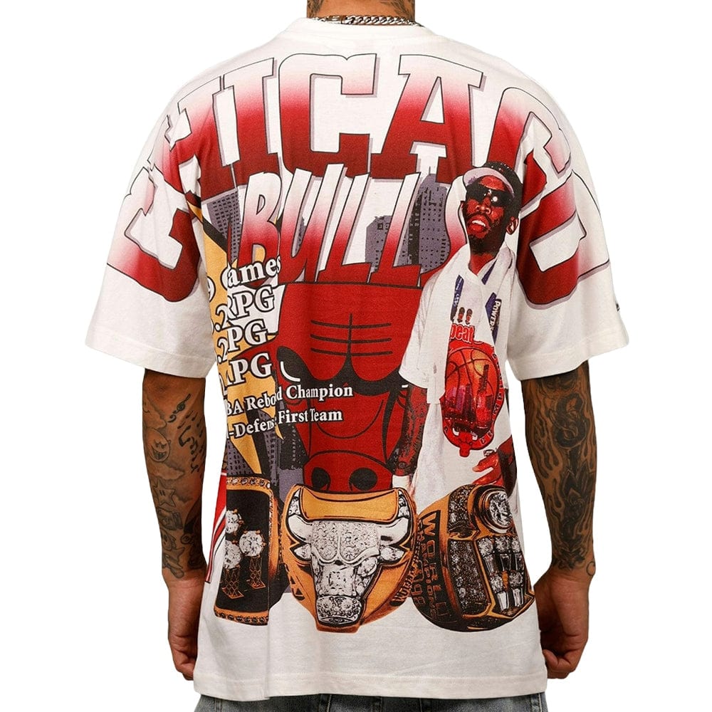 Mitchell & Ness Chicago Bulls Dennis Rodman Rings Tee - Vintage White