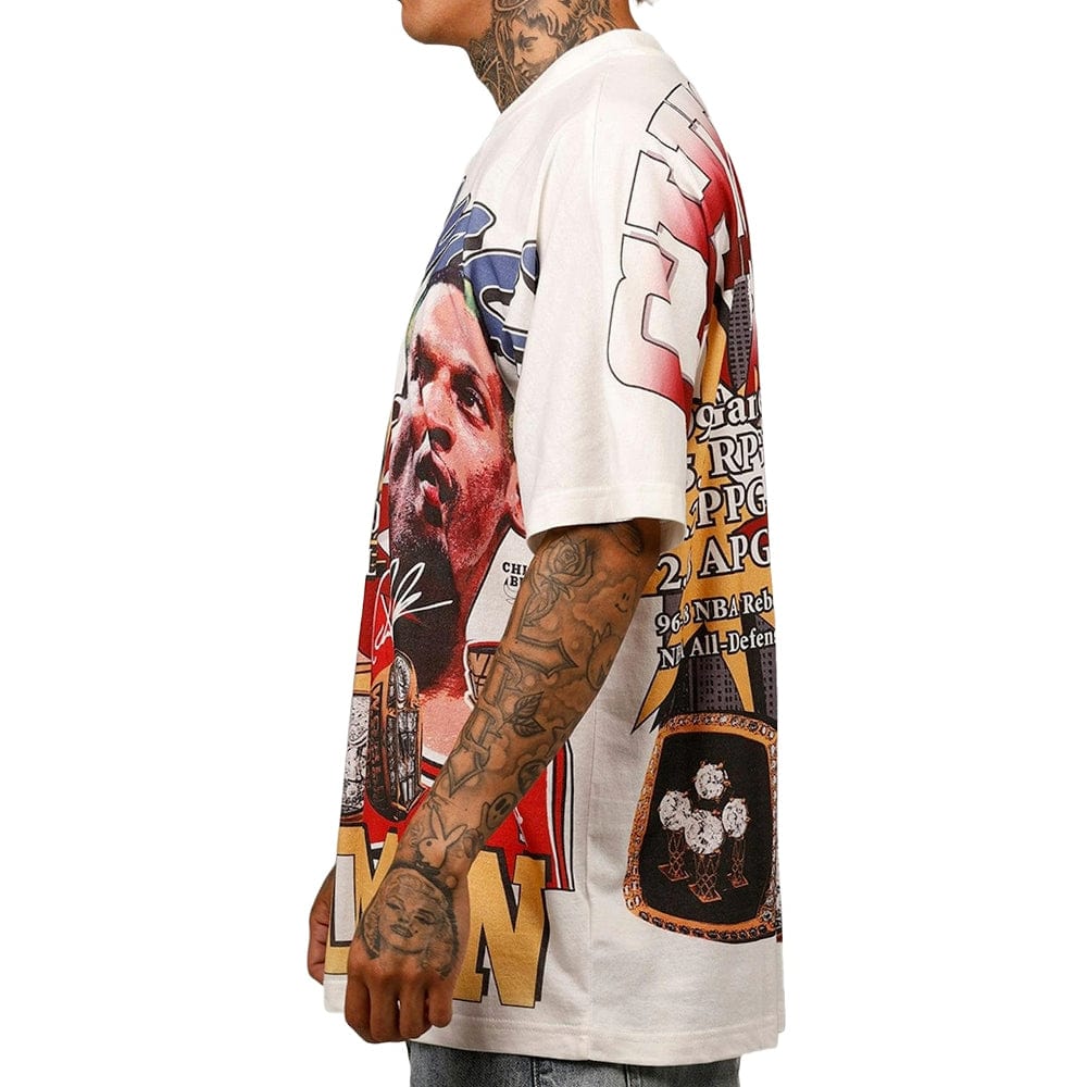 Mitchell & Ness Chicago Bulls Dennis Rodman Rings Tee - Vintage White