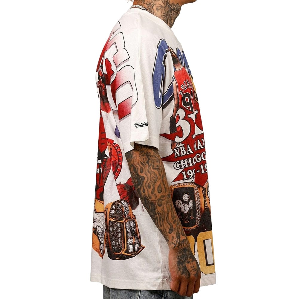 Mitchell & Ness Chicago Bulls Dennis Rodman Rings Tee - Vintage White