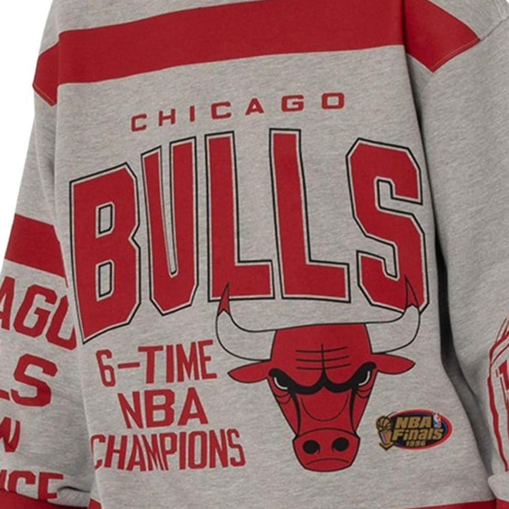 Mitchell & Ness Chicago Bulls Letterform Crew - Grey Marle