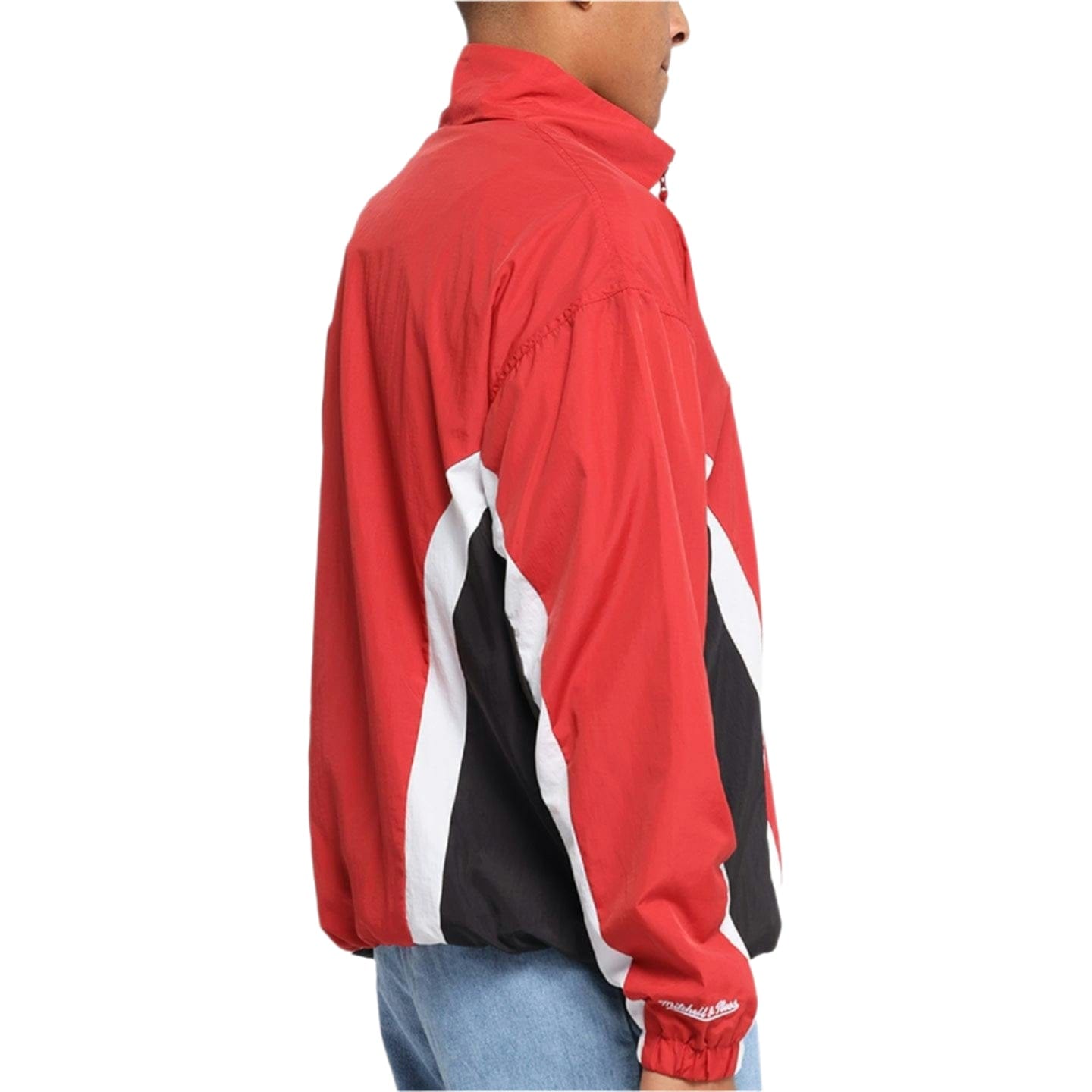 Mitchell & Ness Chicago Bulls Nylon Track Jacket - Red / Black