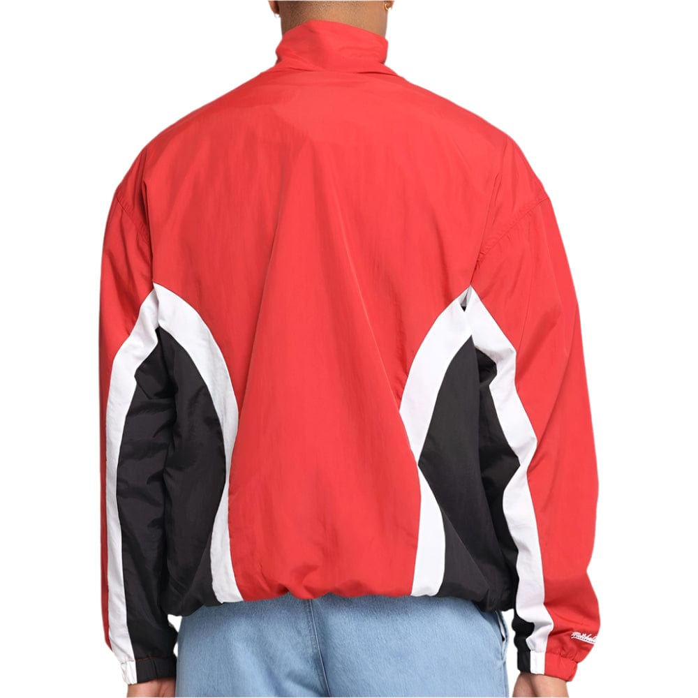 Mitchell & Ness Chicago Bulls Nylon Track Jacket - Red / Black