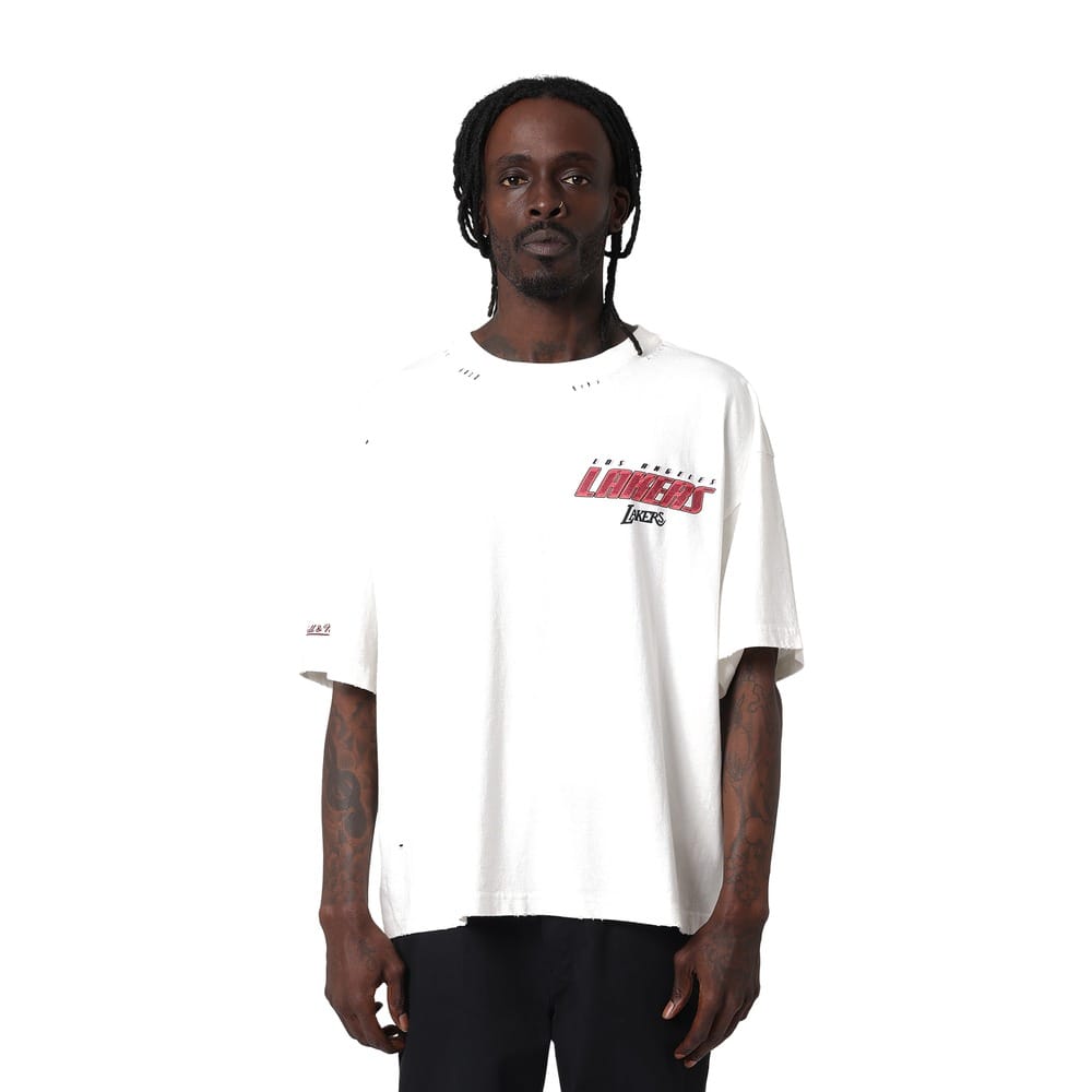 Mitchell & Ness Dotwork Tee Los Angeles Lakers - Vintage White