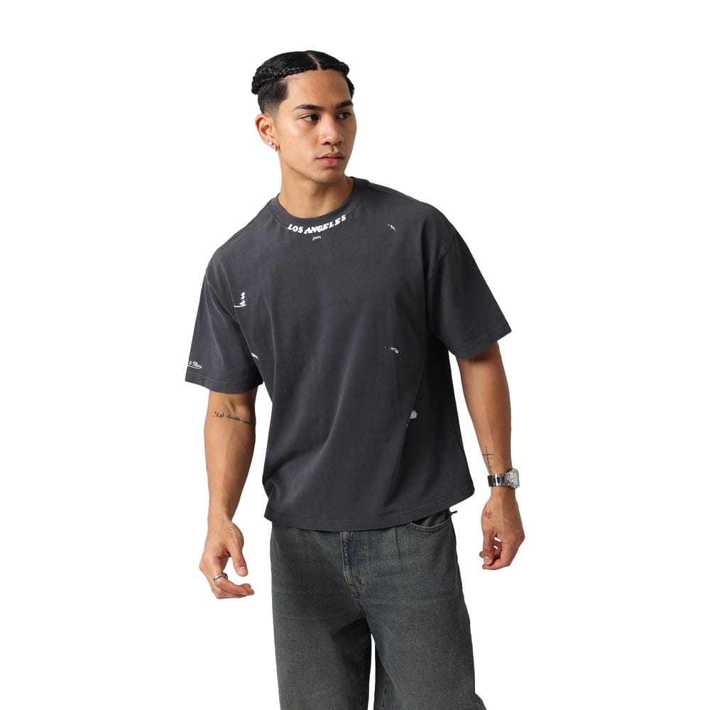Mitchell & Ness Exclusive Tee Los Angeles Lakers - Washed Black