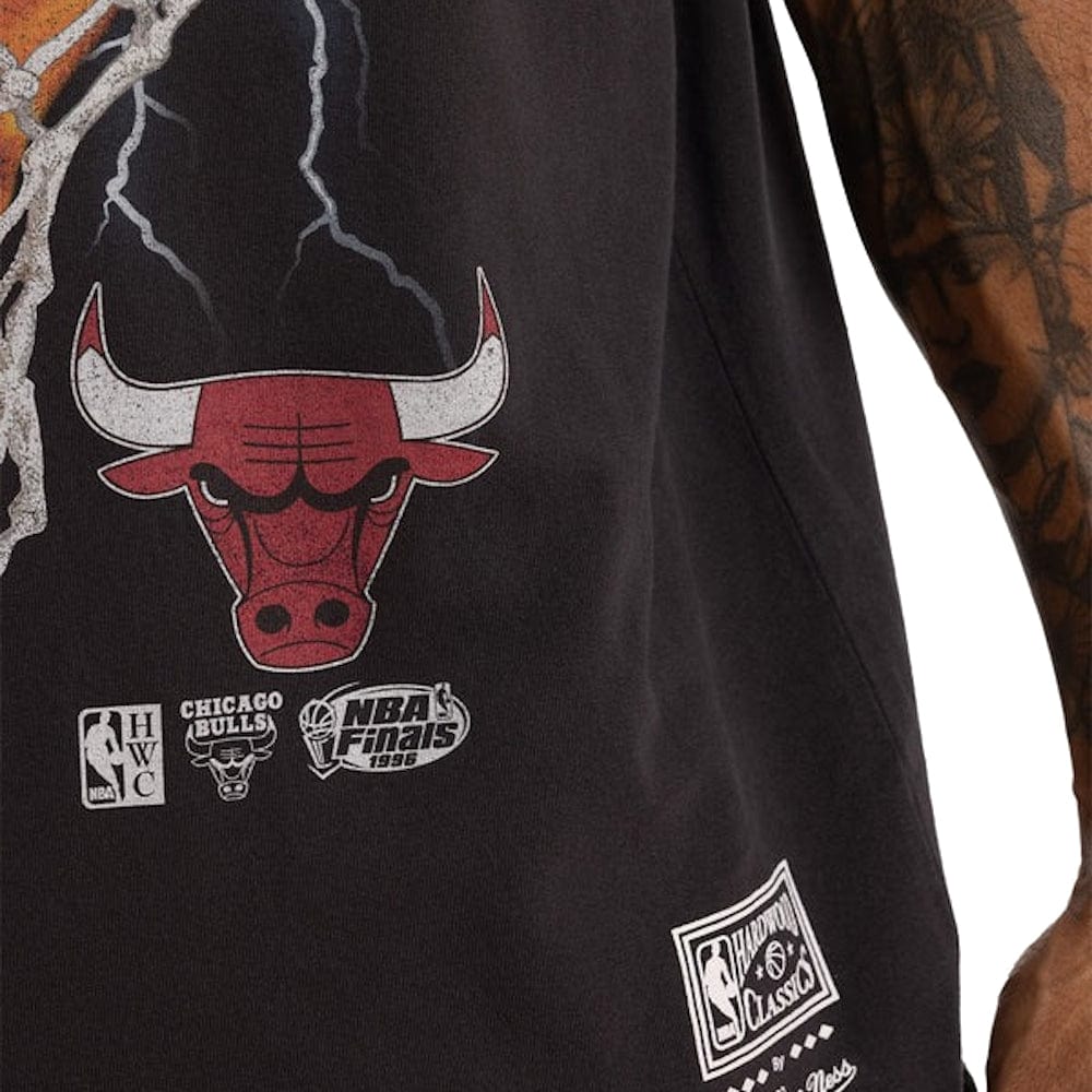 Mitchell & Ness Fire N Lightning Tee Chicago Bulls - Faded Black
