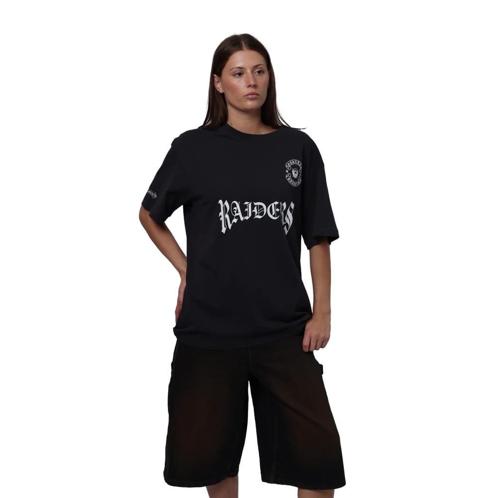 Mitchell & Ness First Down Tee Oakland Raiders - Washed Black