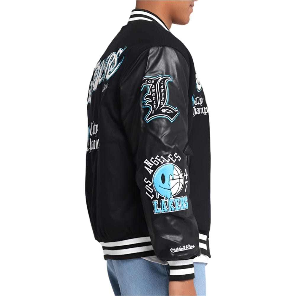 Mitchell & Ness Los Angeles Lakers City of Champions Jacket - Solid Black