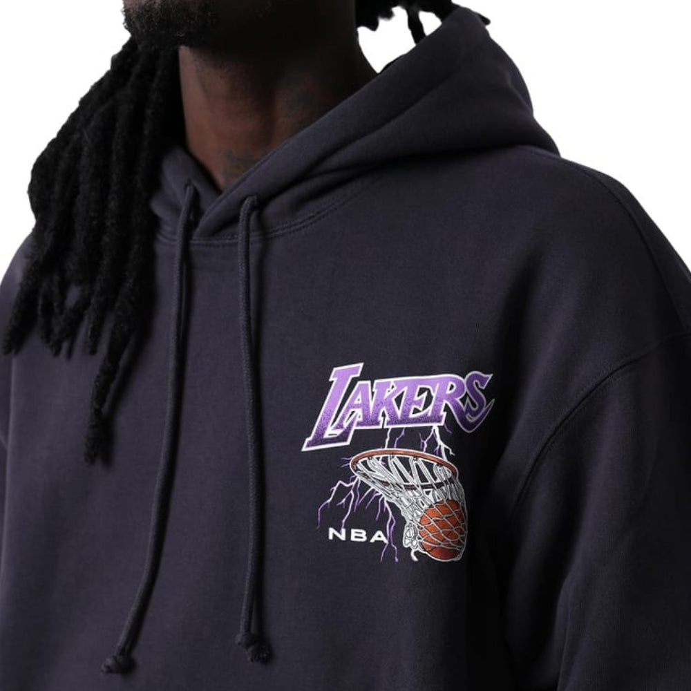 Mitchell & Ness Los Angeles Lakers Lightning Hoodie - Washed Black