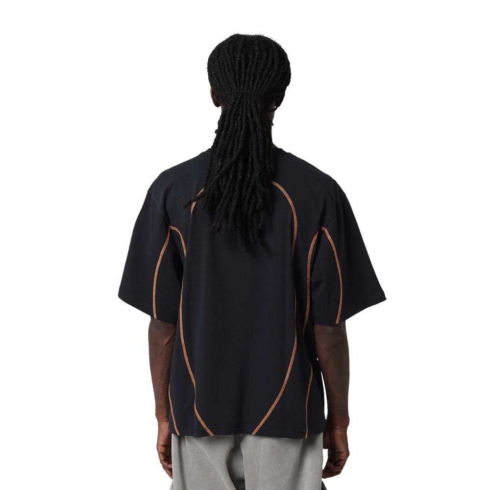 Mitchell & Ness McLaren Panel Tee - Black / Papaya