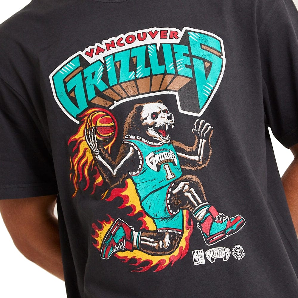 Mitchell & Ness On Fire Tee Vancouver Grizzlies - Overdyed Black