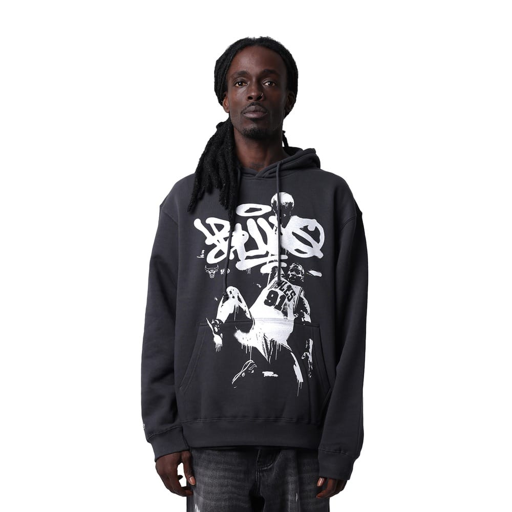 Mitchell & Ness On Tour Hoodie Chicago Bulls - Washed Black