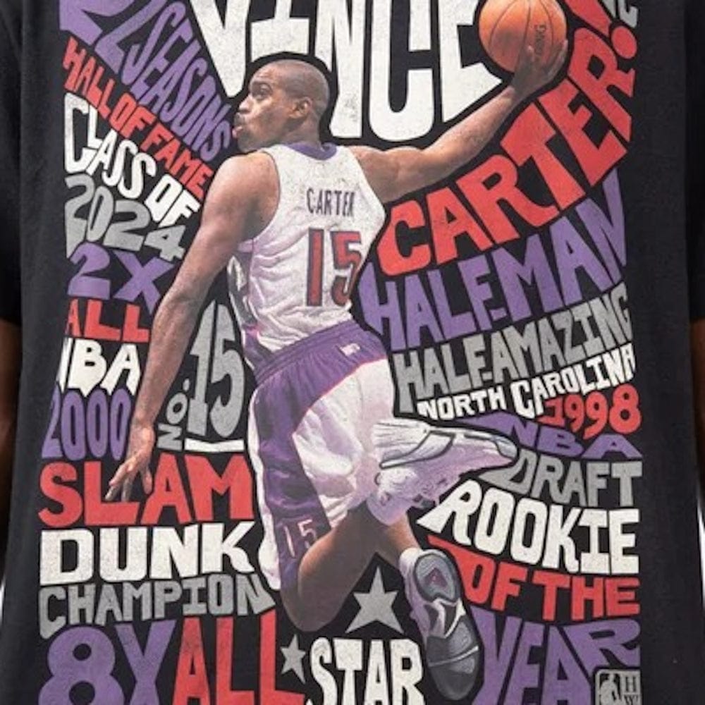 Mitchell & Ness Player Abstract Raptors Carter Tee - Faded Black