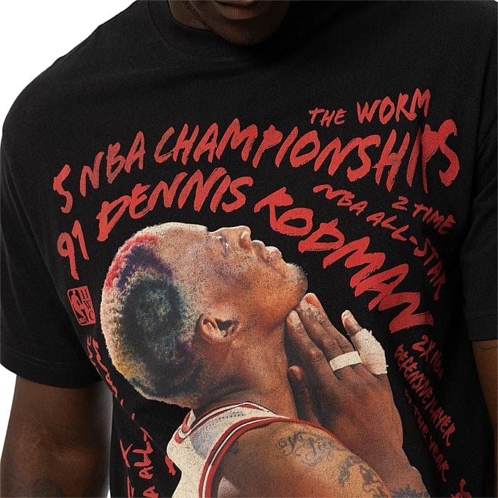 Mitchell & Ness Player Abstract Tee Bulls Rodman Tee - Faded Black