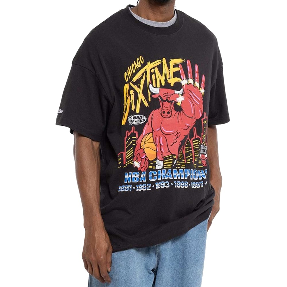 Mitchell & Ness Six Time Tee Chicago Bulls - Black