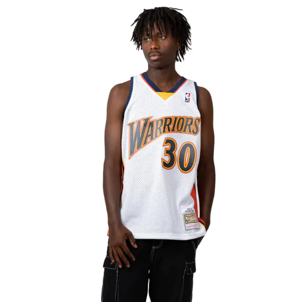 Mitchell & Ness Swingman Jersey Golden State Warriors Stephen Curry Home 09/10 - White