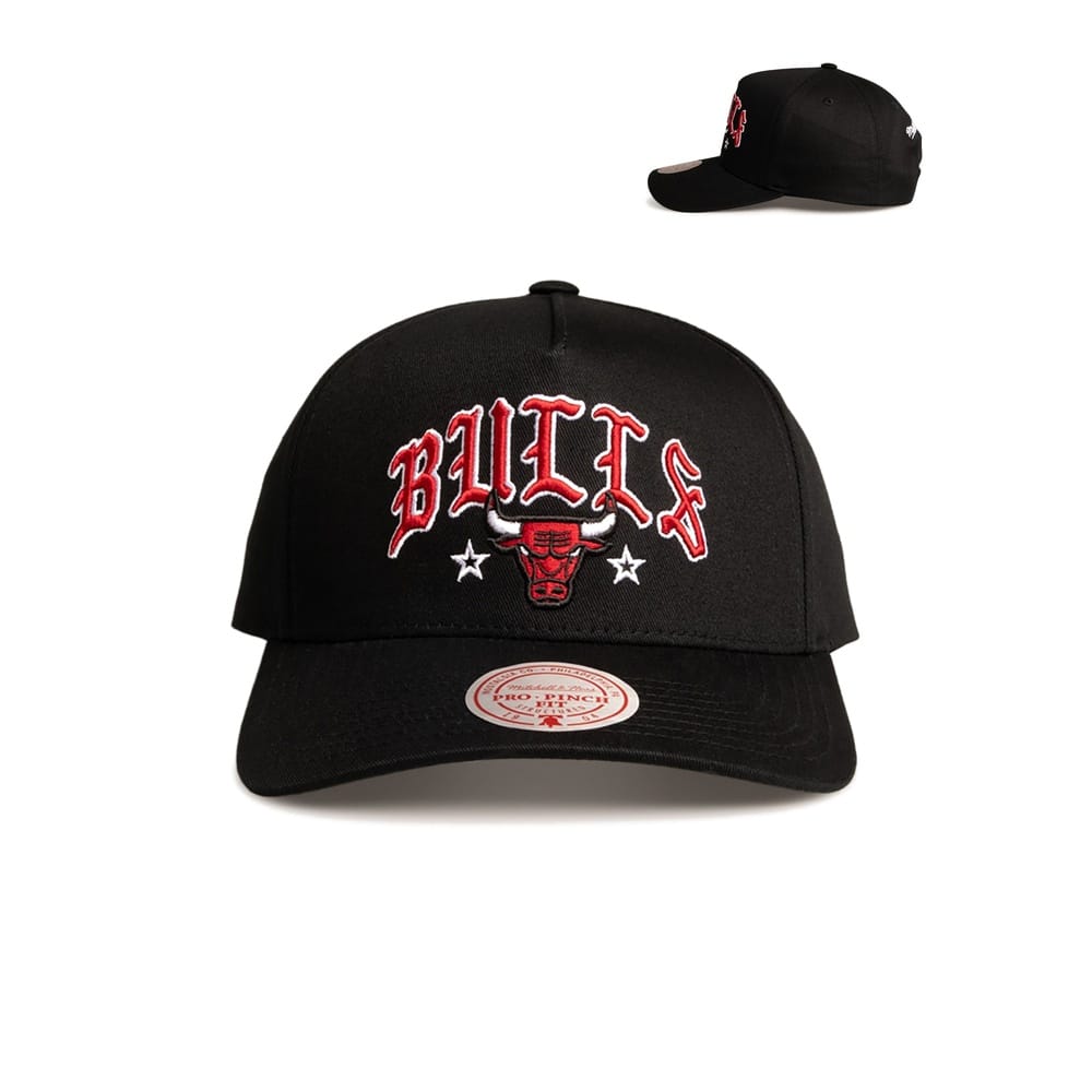 Mitchell & Ness Black Letter Pro Pinch Snapback Chicago Bulls - Black