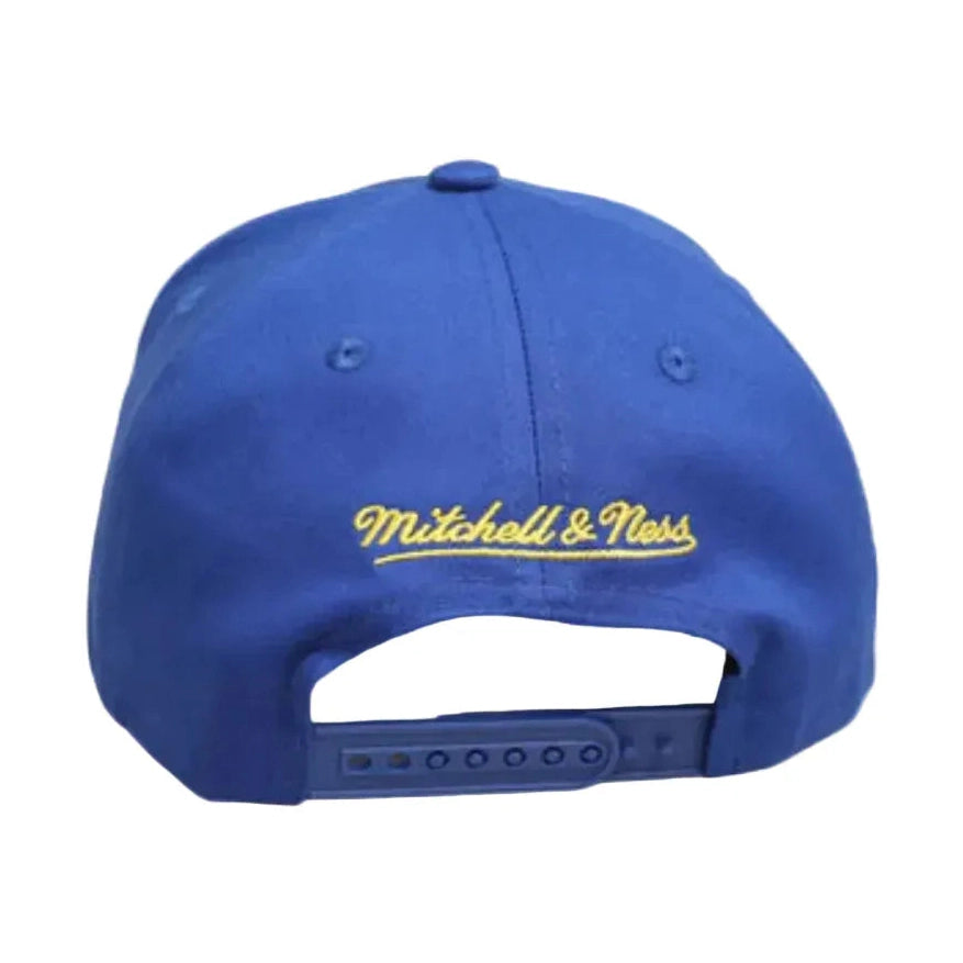 Mitchell & Ness Upside Down Logo Pro Pinch Snapback Golden State Warriors - Royal Blue