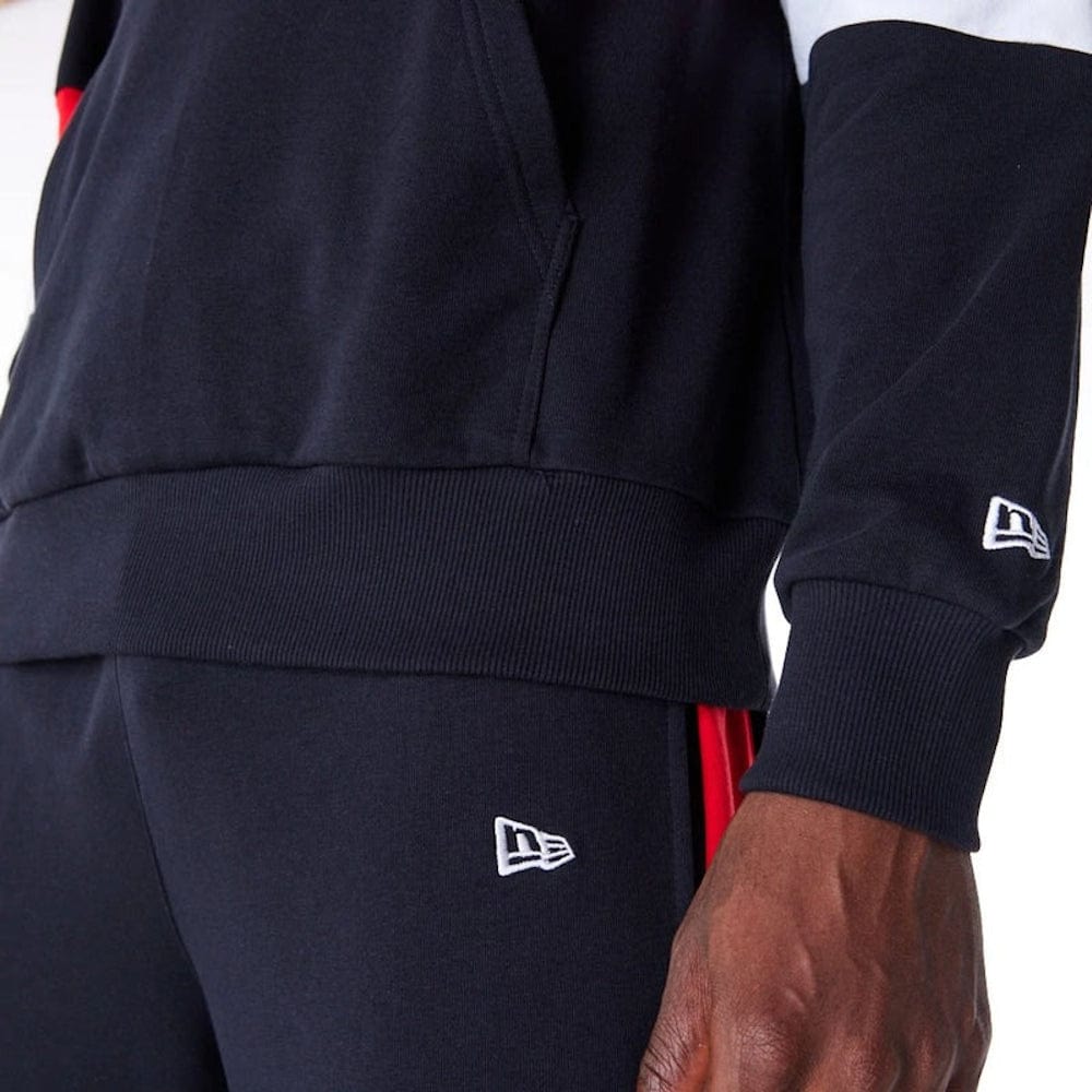 New Era Colour Block Oversized Hoodie Chicago Bulls - Black / Red