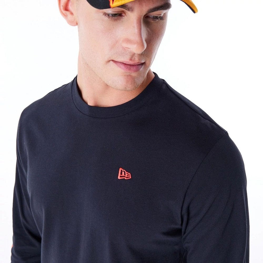 New Era Flag Flame Long Sleeve Tee - Black