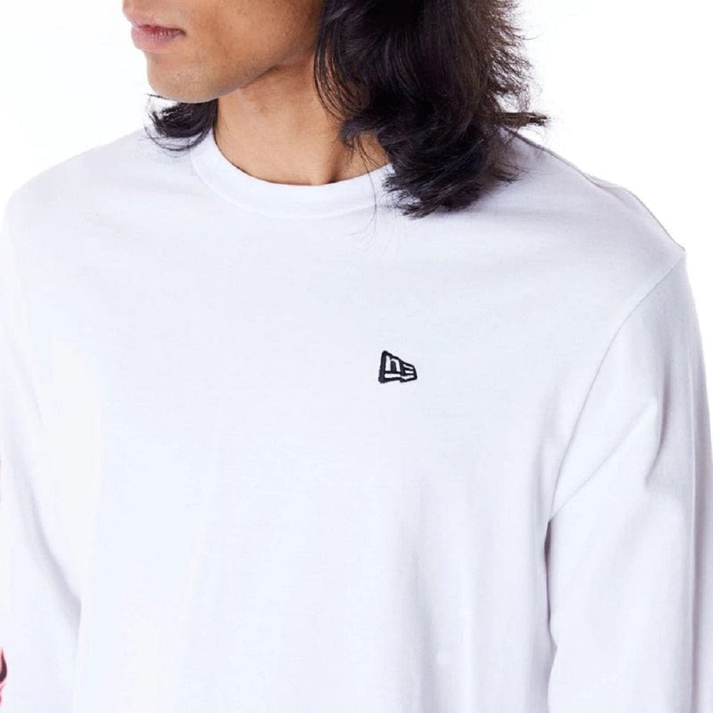 New Era Flag Flame Long Sleeve Tee - White