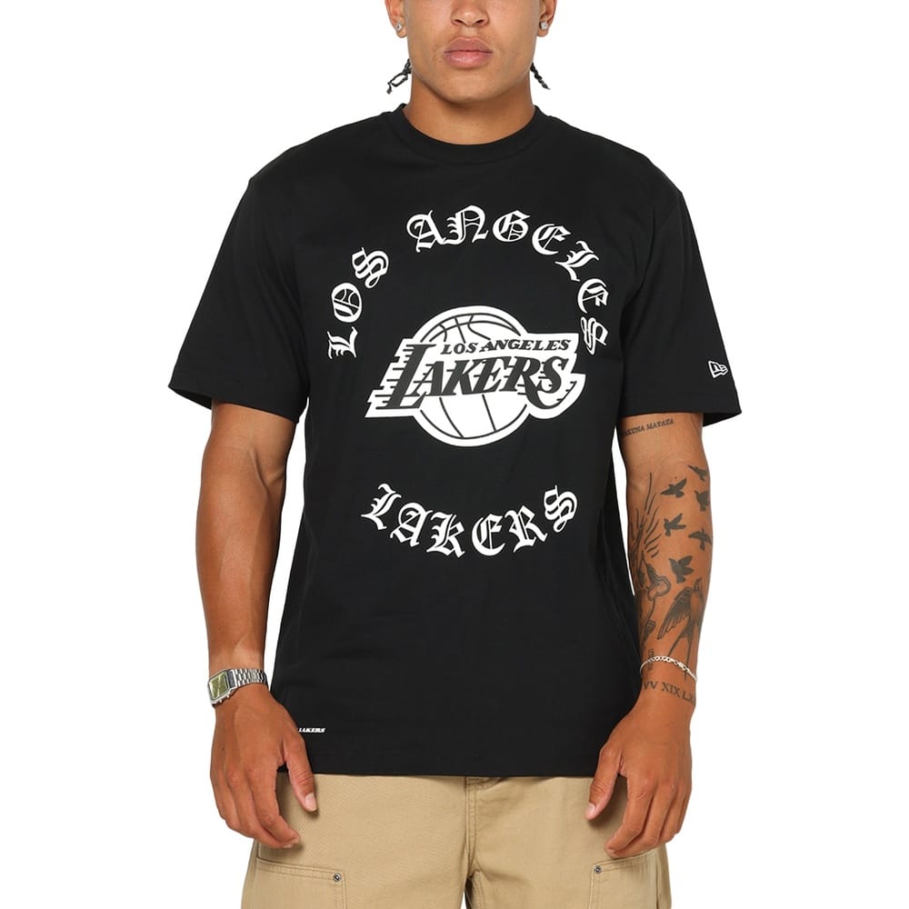 New Era Gothic Tee Los Angeles Lakers - Black
