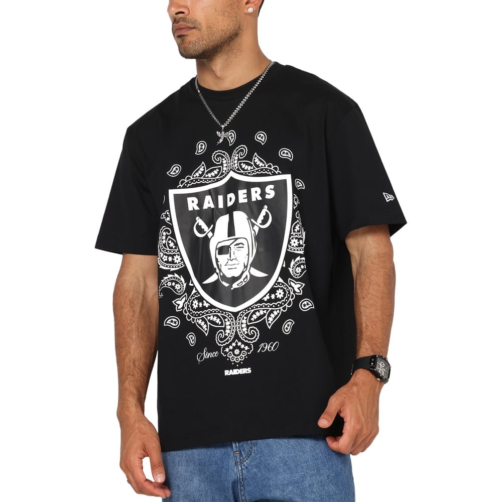 New Era Las Vegas Raiders Oversized Fence Tee - Black