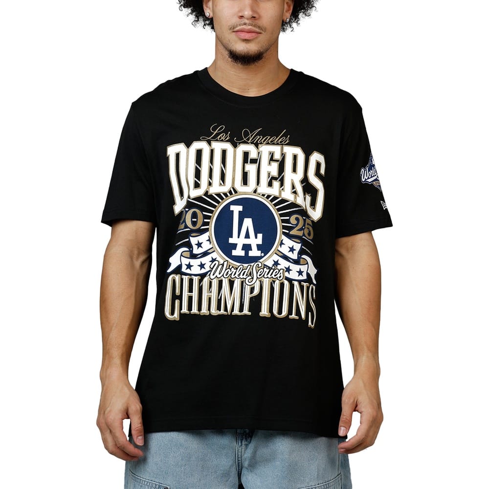 New Era Los Angeles Dodgers MLB World Series Oversized T-Shirt - Black