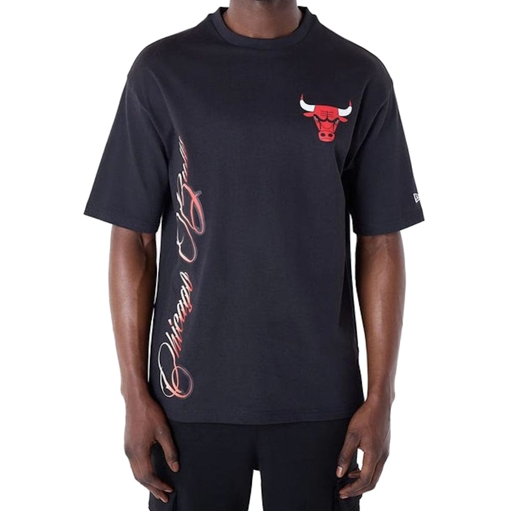 New Era NBA Font Graphic Tee Chicago Bulls - Black