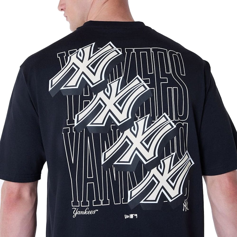 New Era Wordmark Oversized Tee New York Yankees - Black