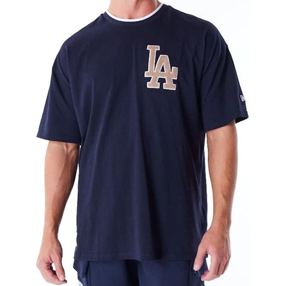 New Era World Series Drop Shoulder Tee Los Angeles Dodgers - Navy