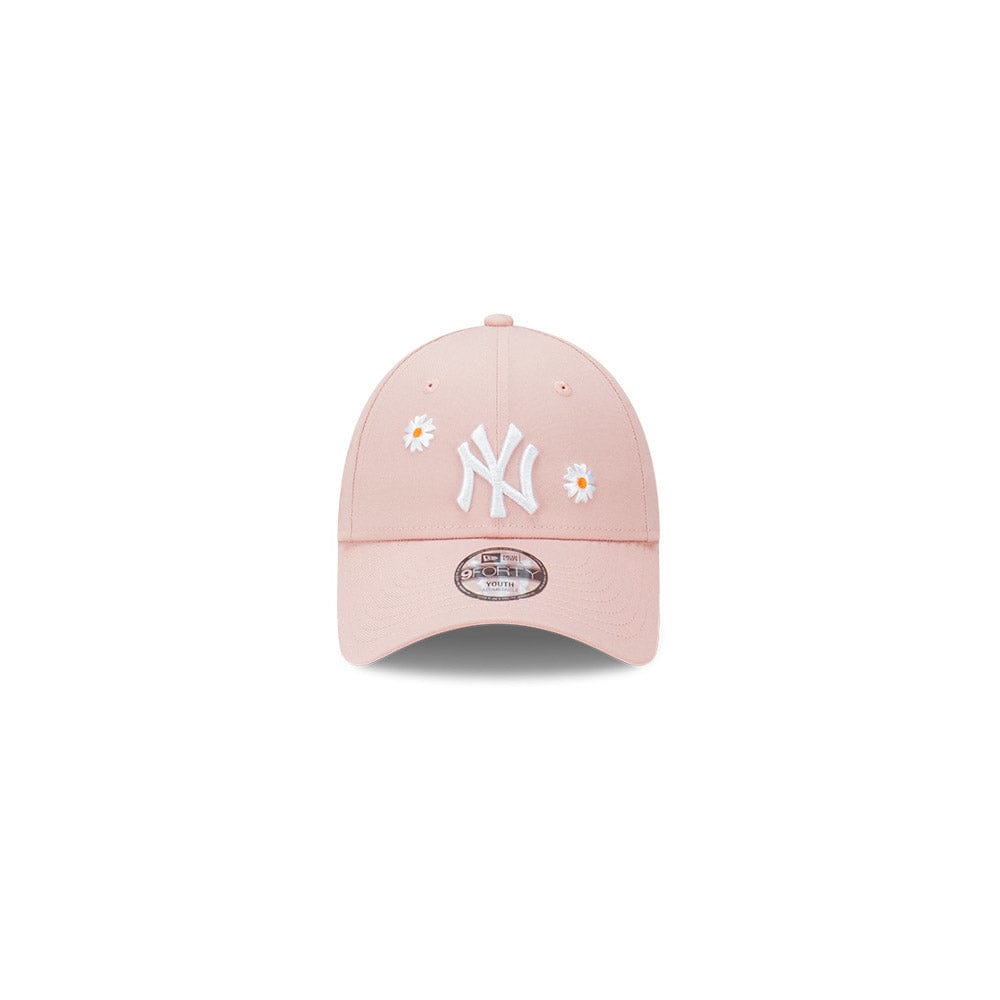 New Era Childrens 9FORTY Daisy Strapback New York Yankees - Pink Rouge / White