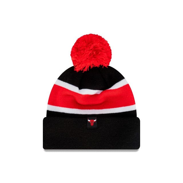 New Era Youth Knit Arch Beanie Chicago Bulls - Black / Red