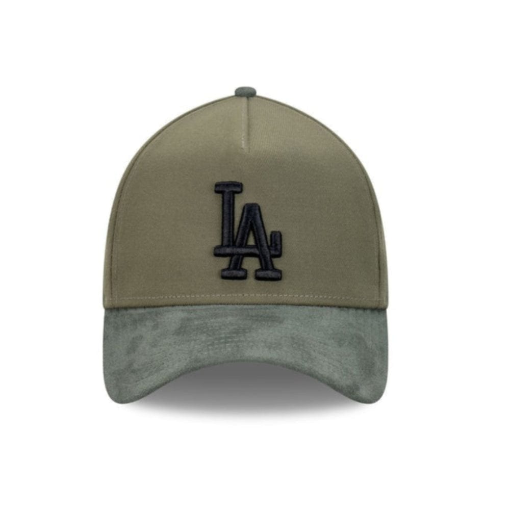 New Era 39THIRTY 2-Tone Suede A-Frame Fitted Cap Los Angeles Dodgers - Olive Premium