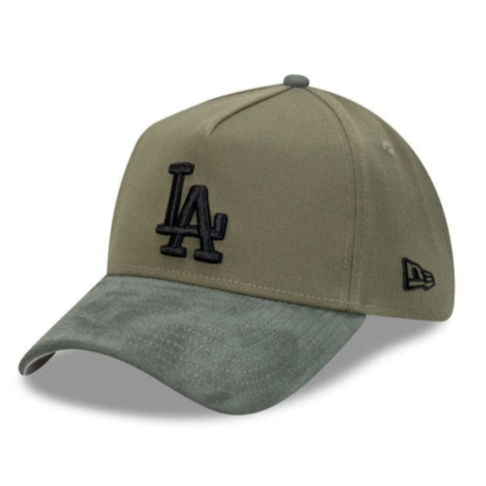 New Era 39THIRTY 2-Tone Suede A-Frame Fitted Cap Los Angeles Dodgers - Olive Premium