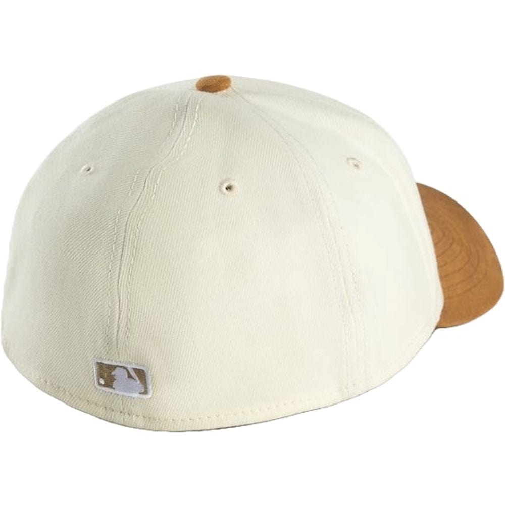 New Era 39THIRTY 2-Tone Suede A-Frame Stretch Fit Cap New York Yankees - Chrome White / Wheat