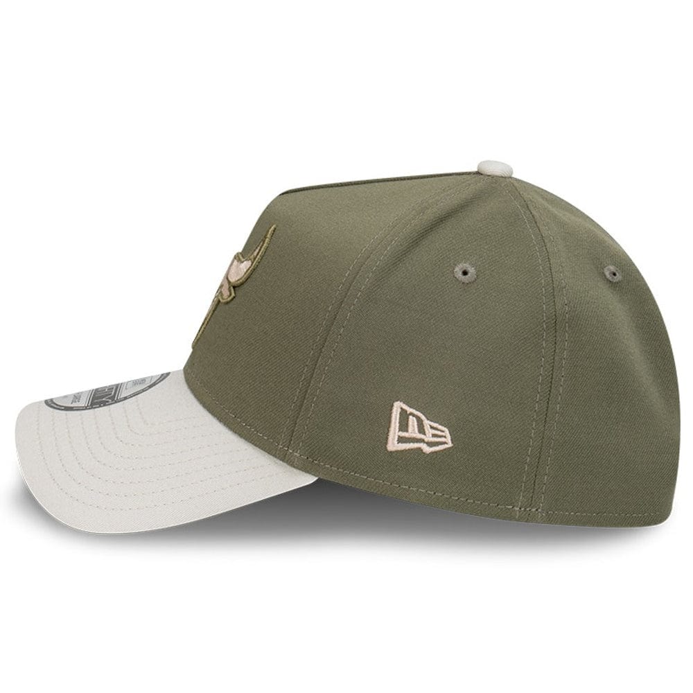 New Era 39THIRTY A-Frame Stretch Fit Cap Chicago Bulls - New Olive / Vintage Stone