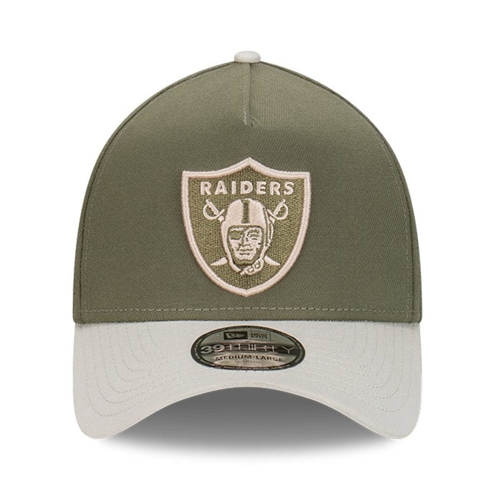 New Era 39THIRTY A-Frame Stretch Fit Cap Las Vegas Raiders - New Olive / Vintage Stone