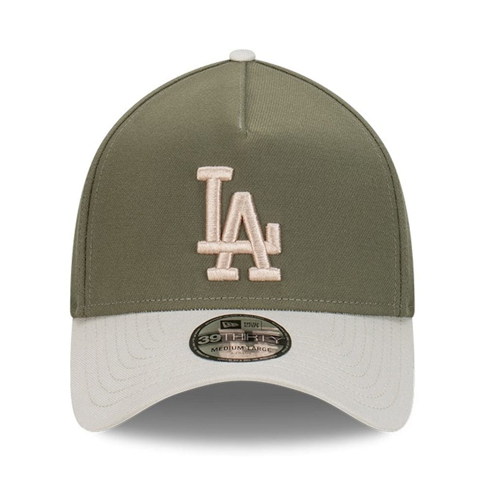 New Era 39THIRTY A-Frame Stretch Fit Cap Los Angeles Dodgers - New Olive / Vintage Stone