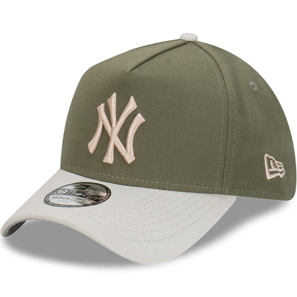 New Era 39THIRTY A-Frame Stretch Fit Cap New York Yankees - New Olive / Vintage Stone