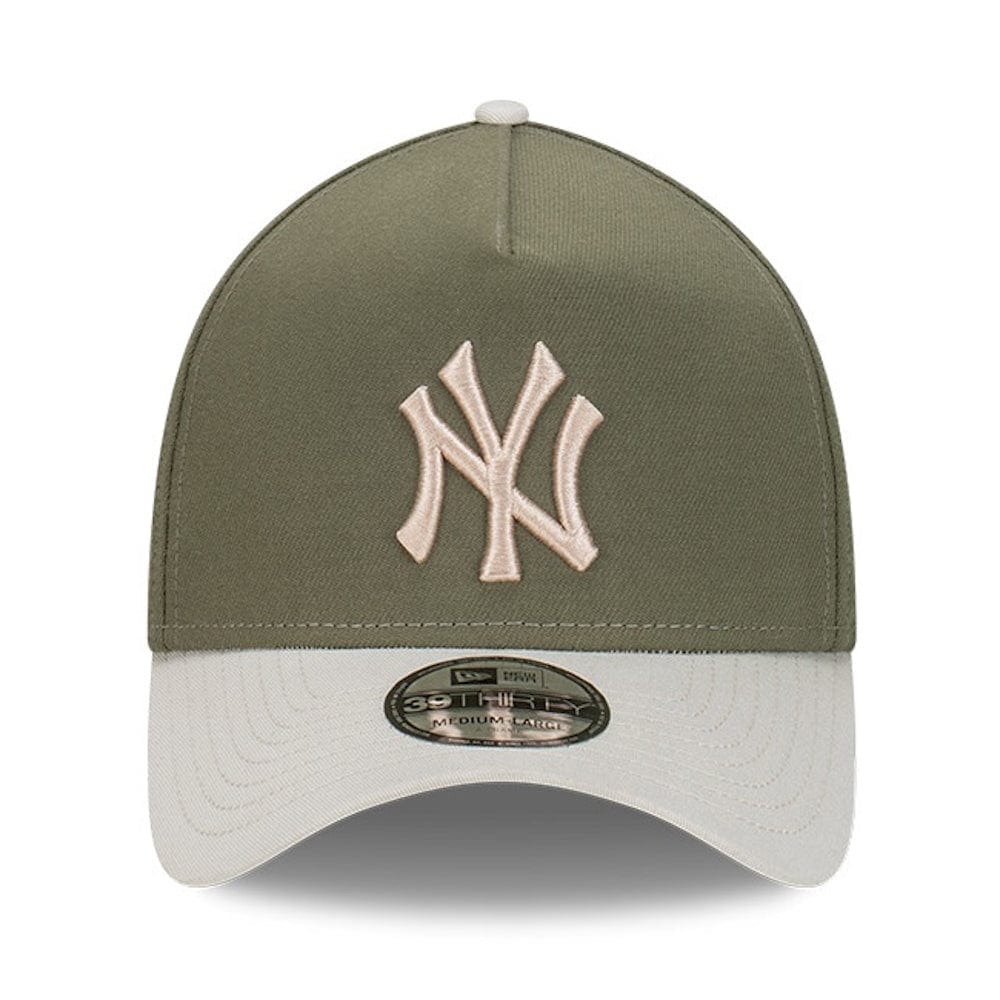 New Era 39THIRTY A-Frame Stretch Fit Cap New York Yankees - New Olive / Vintage Stone