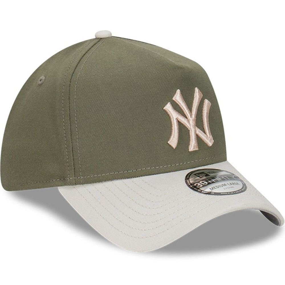 New Era 39THIRTY A-Frame Stretch Fit Cap New York Yankees - New Olive / Vintage Stone