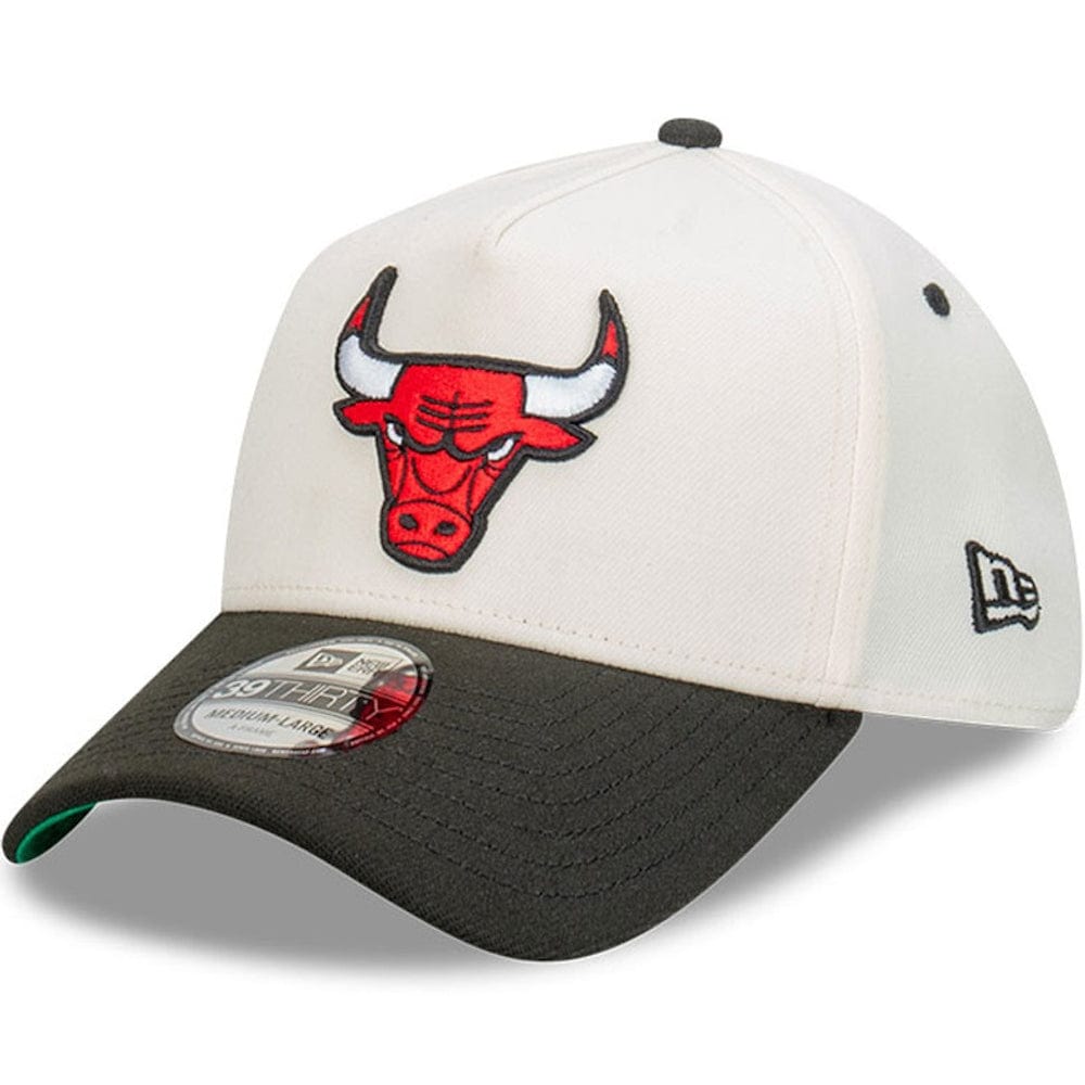 New Era 39THIRTY Cut N Paste A-Frame Stretch Fit Cap Chicago Bulls - Chrome White / Black