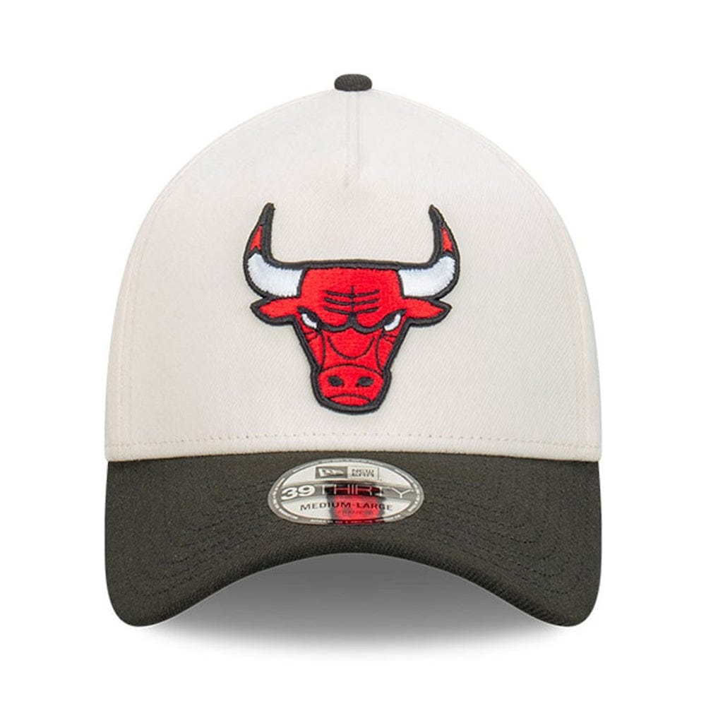 New Era 39THIRTY Cut N Paste A-Frame Stretch Fit Cap Chicago Bulls - Chrome White / Black